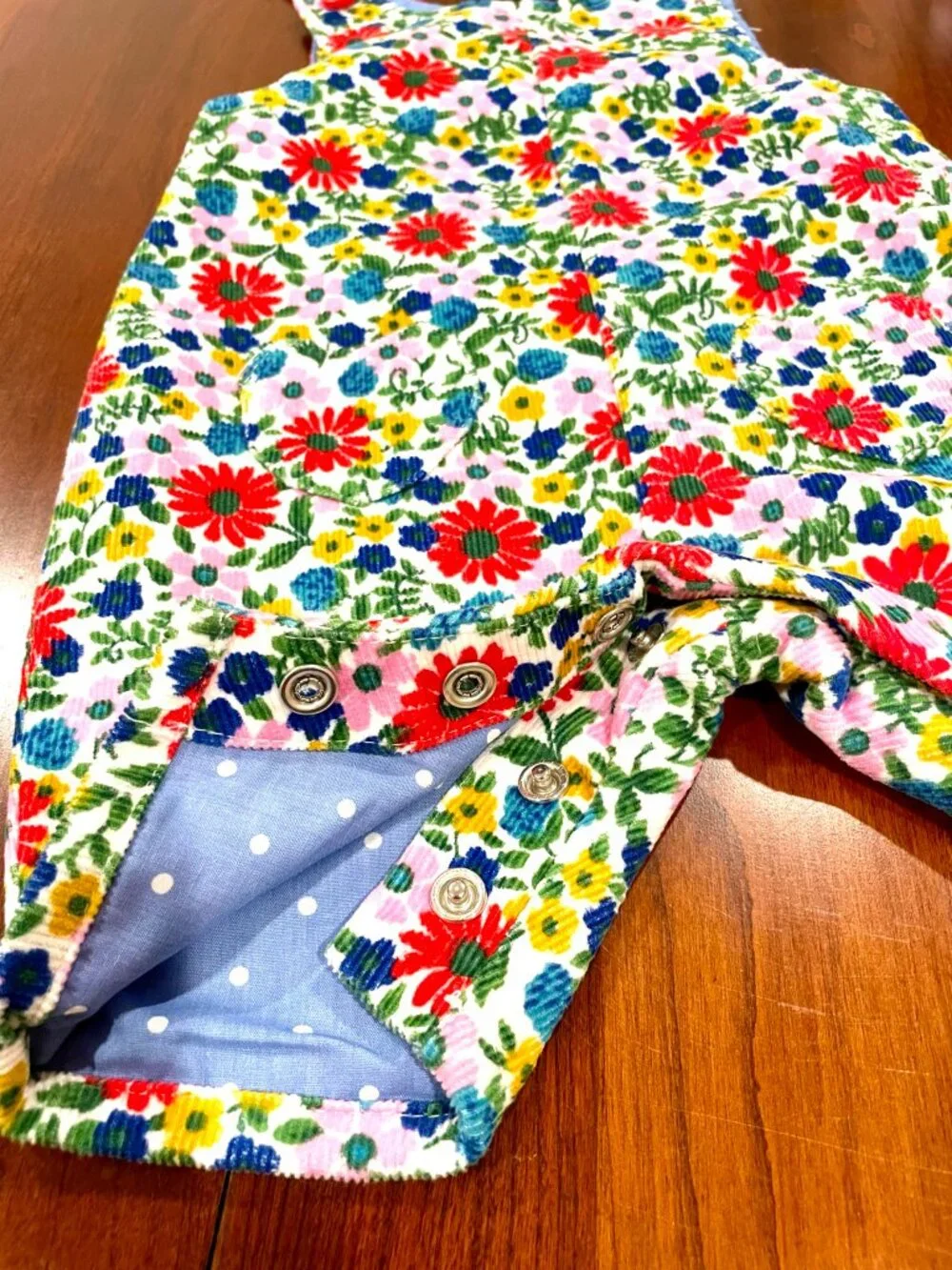 NWT!  Baby Boden Floral Courduroy Overalls - Sz. 0-3 mo.